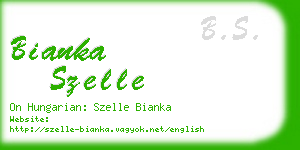 bianka szelle business card